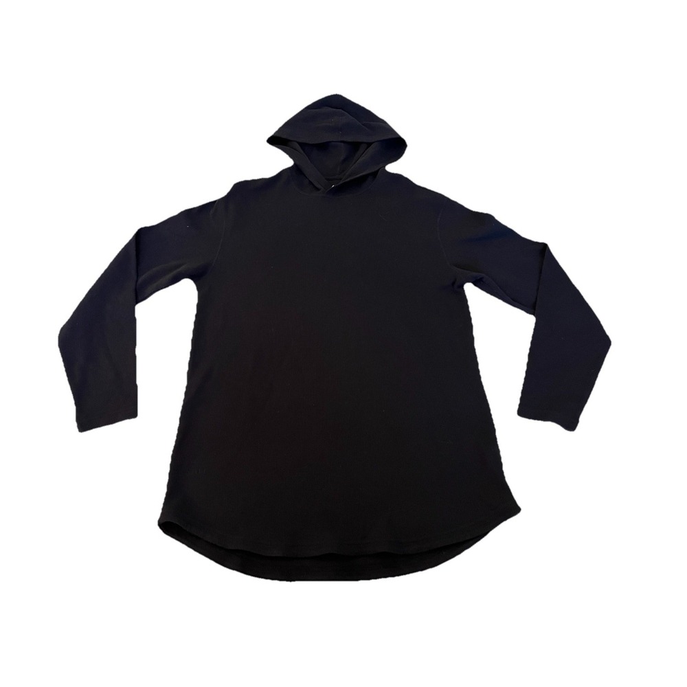 BYLT Premium Basics Hoodie Mens L Black Performance Pullover Long Sleeve Waffle